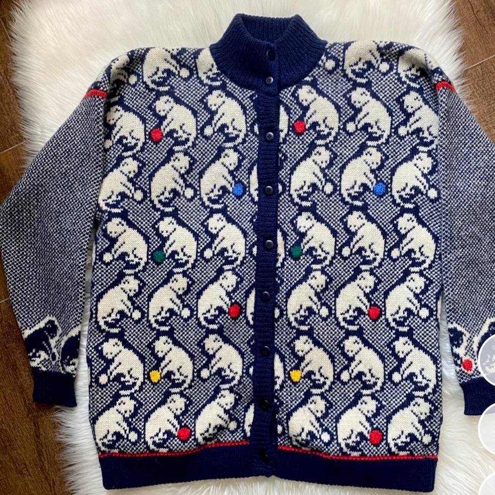 Jayson Younger vintage Cats cardigan sweater